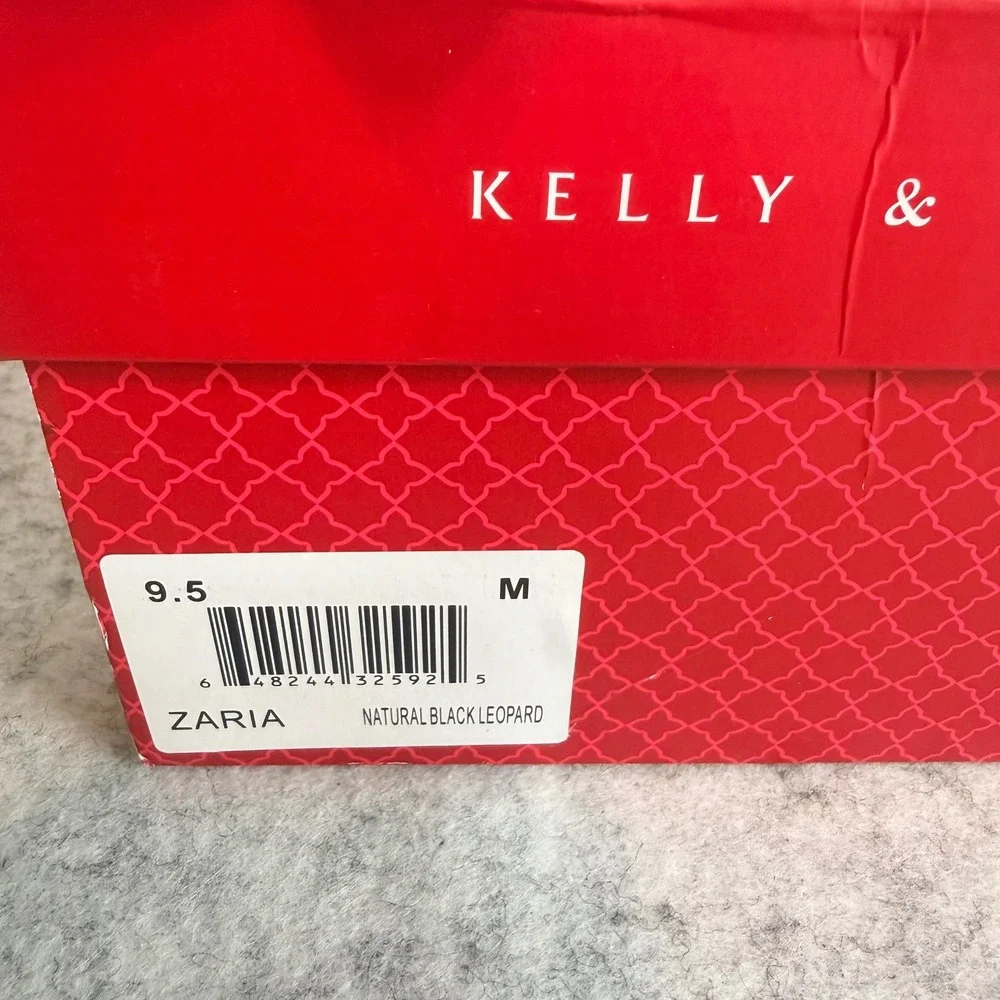 Kelly & Katie Zaria Pumps Womens 9.5 Leopard Print Slingback Kitten Heel Shoes